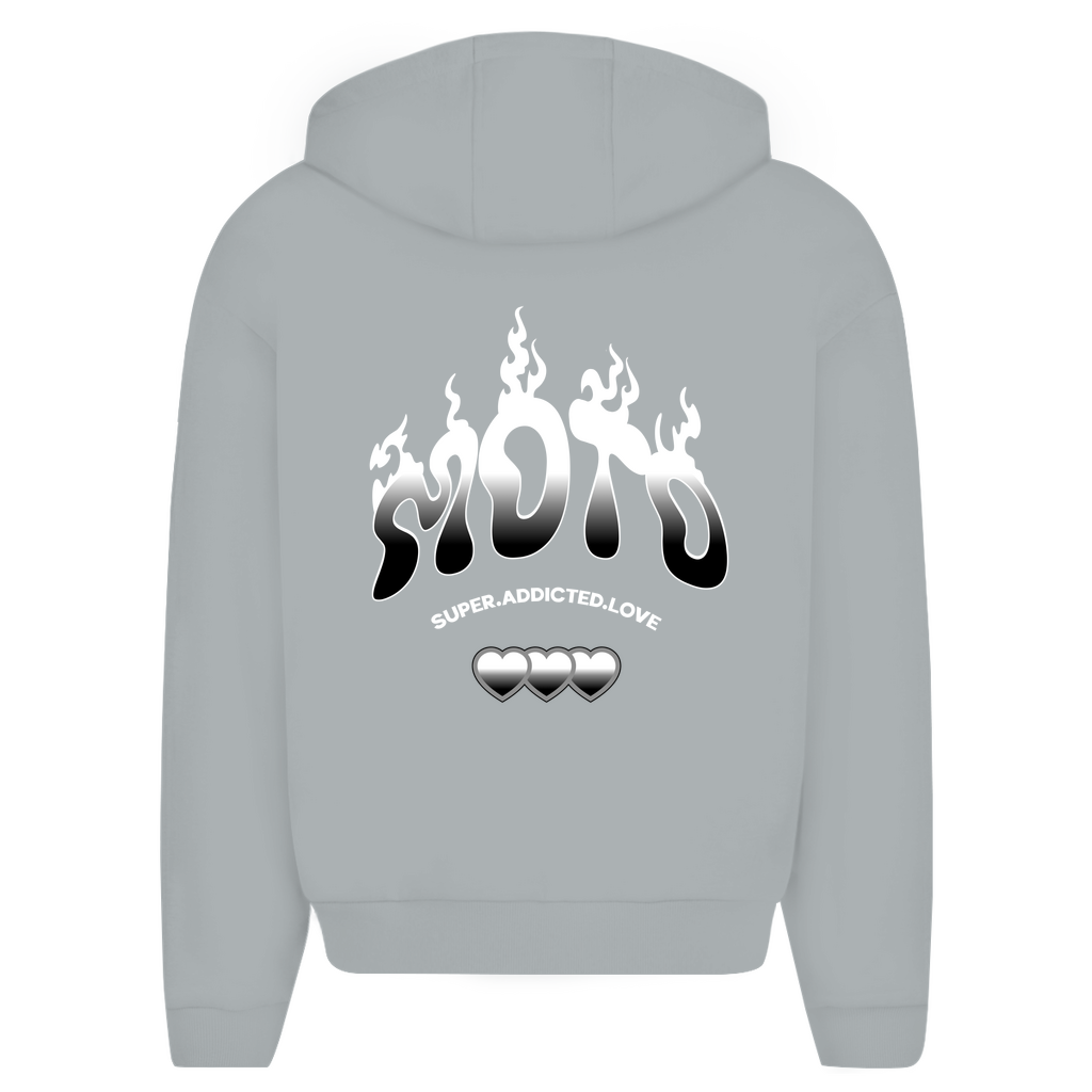 Herren Oversize Zipper Hoodie Super.Addicted.Love