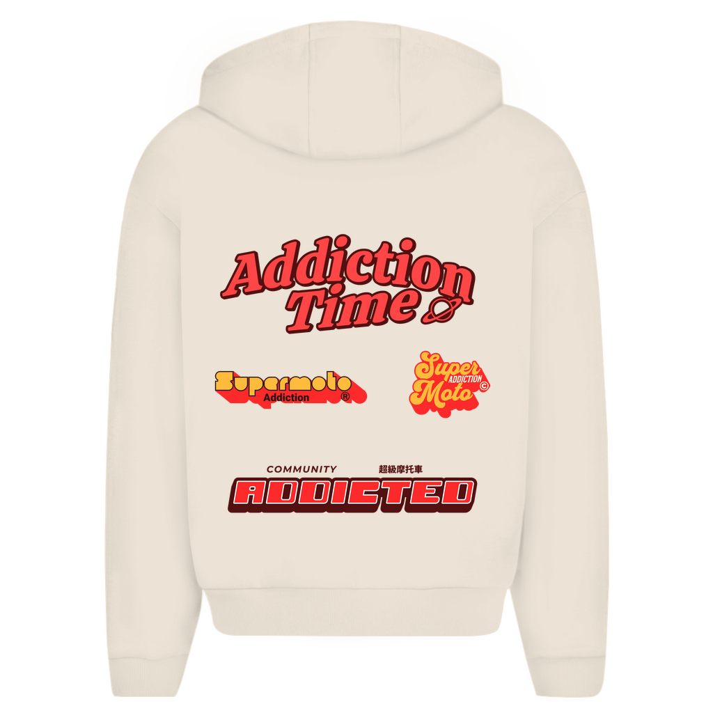 Oversized Zipper Retro Addiction