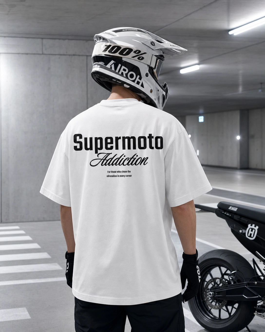 Basic Supermotoaddiction Oversized T-Shirt