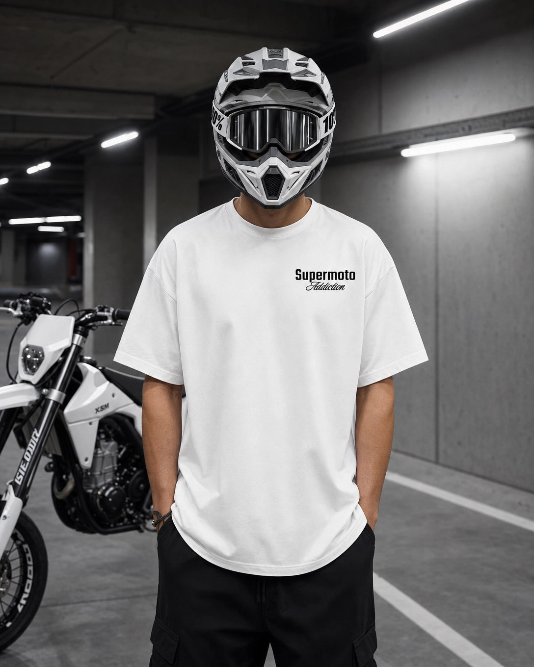 Basic Supermotoaddiction Oversized T-Shirt